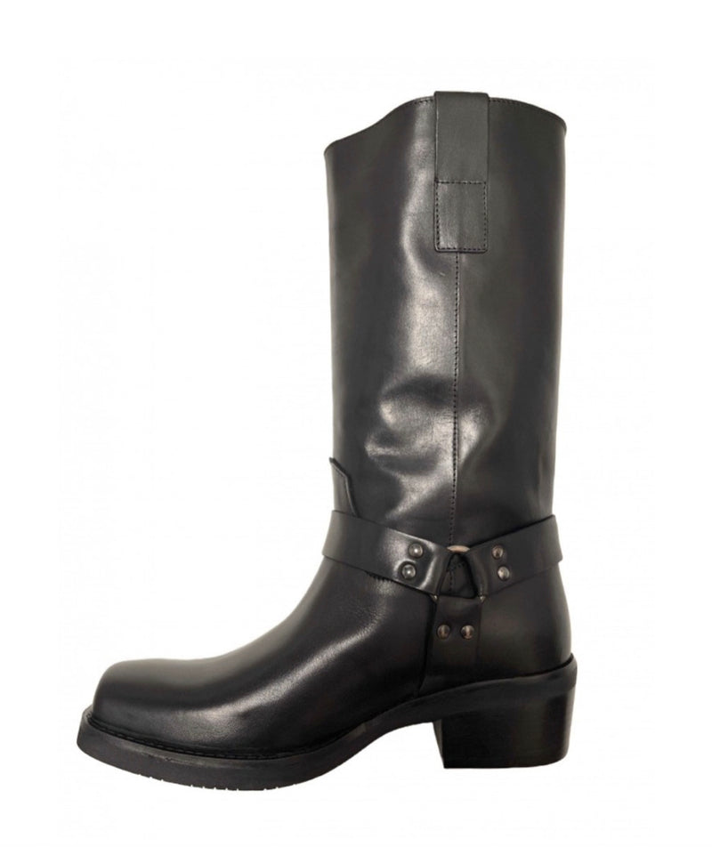OVYÉ STIVALE IN PELLE NERA SO 520