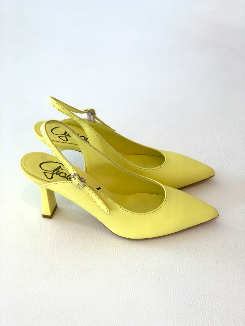 GIOIA A. Slingback nappa lemon